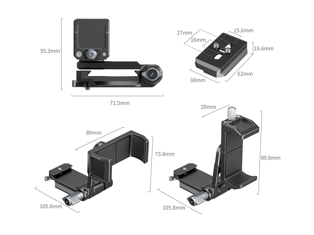SmallRig 4695 Aynasız Kameralar ile Uyumlu Powerbank Tutucu Powerbank + NP-F Bataryalar ile Uyumlu